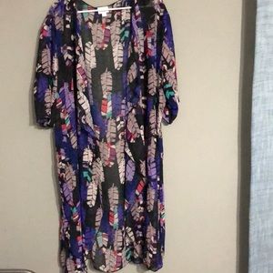 Gorgeous feather kimono